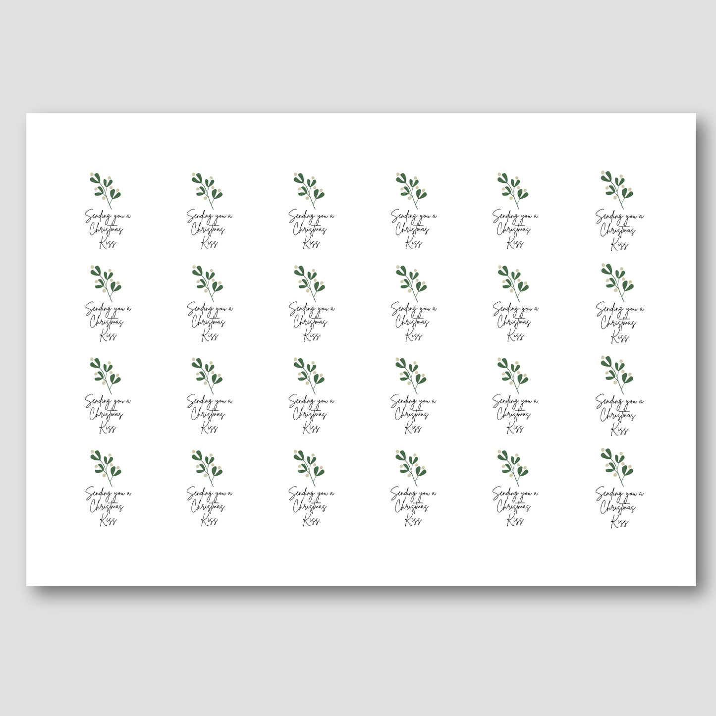 Christmas Kiss Stickers