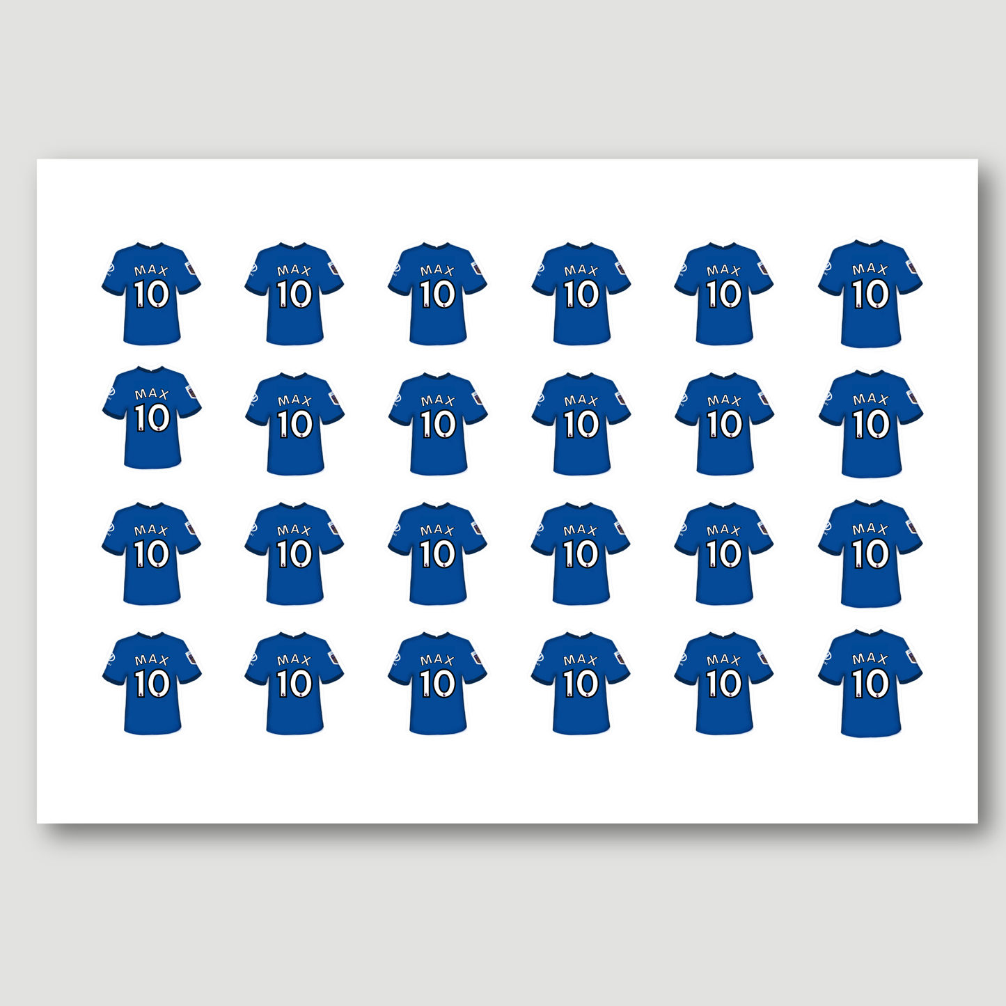 Personalised Football Shirt Stickers