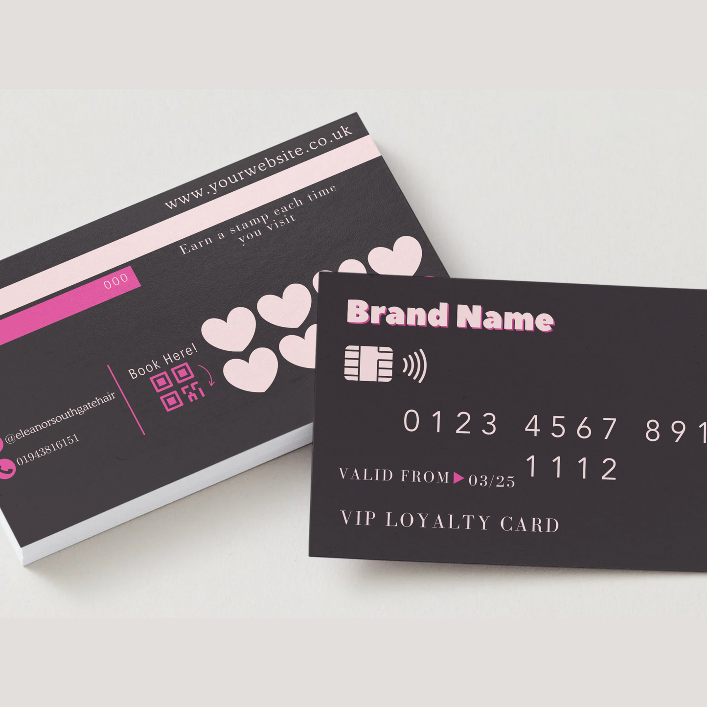 Black & Colour Loyalty Cards