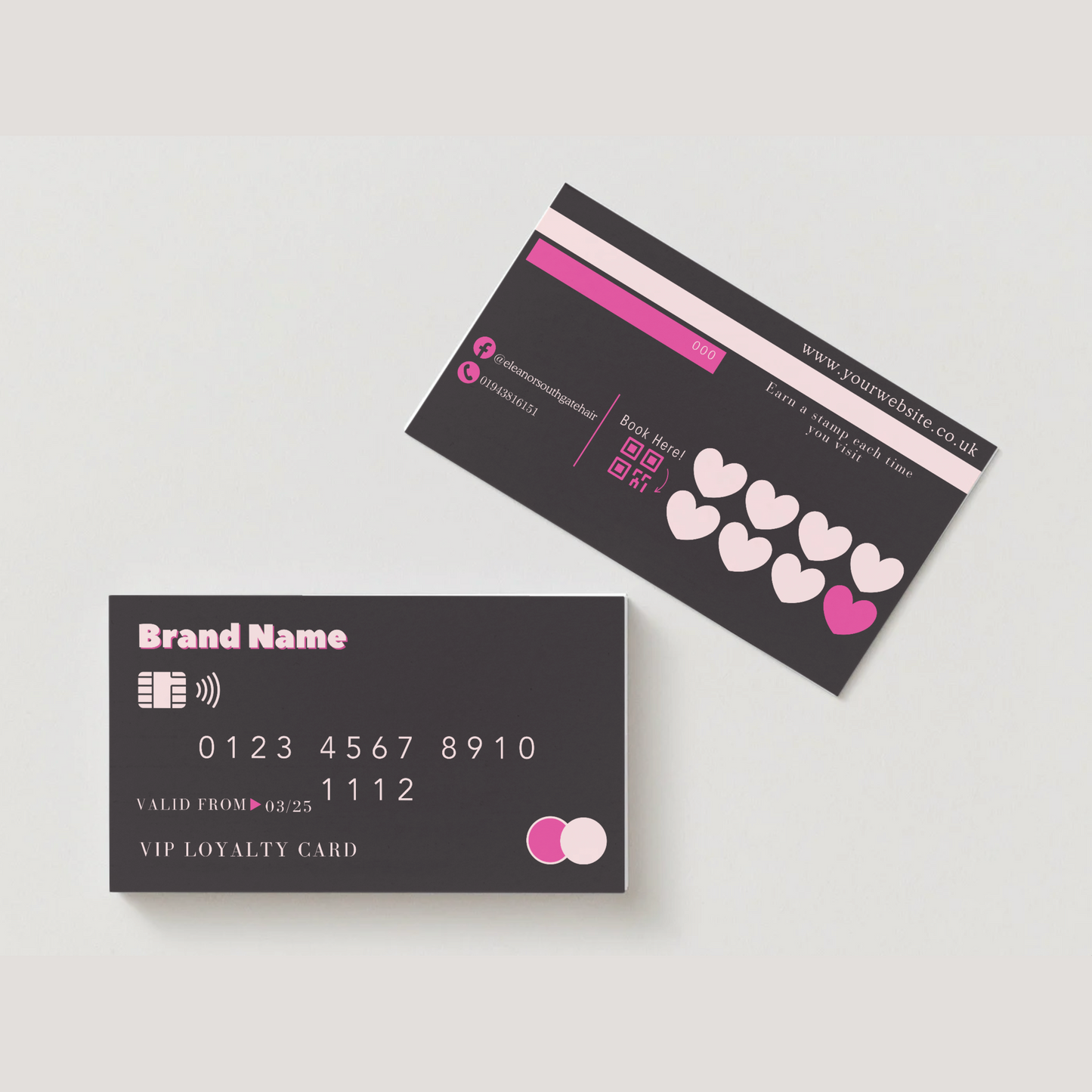 Black & Colour Loyalty Cards