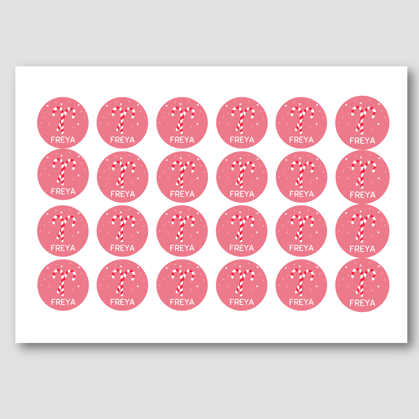 Personalised Name Christmas Stickers