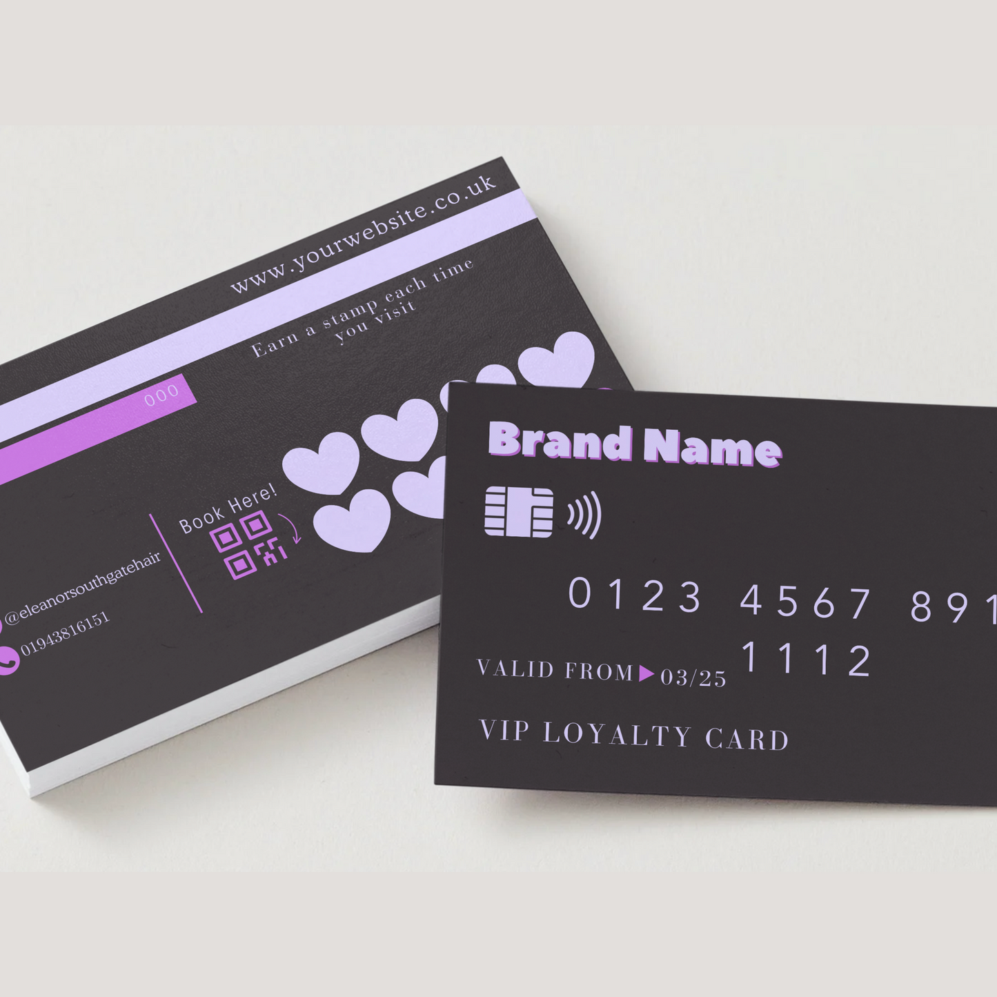 Black & Colour Loyalty Cards
