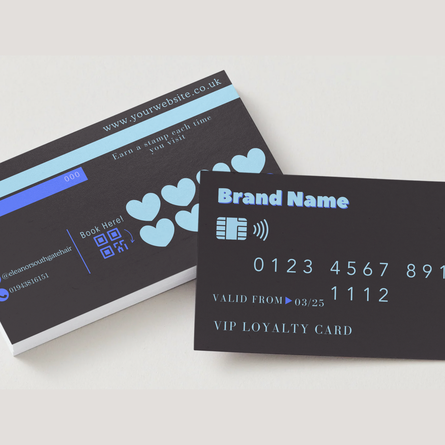 Black & Colour Loyalty Cards
