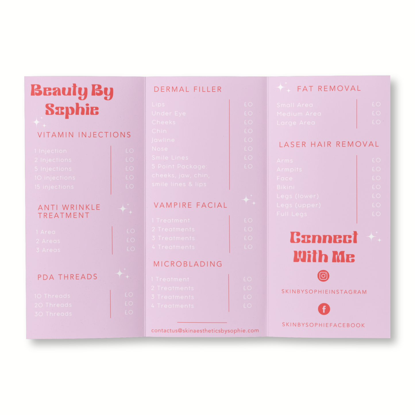 Tri-fold leaflets