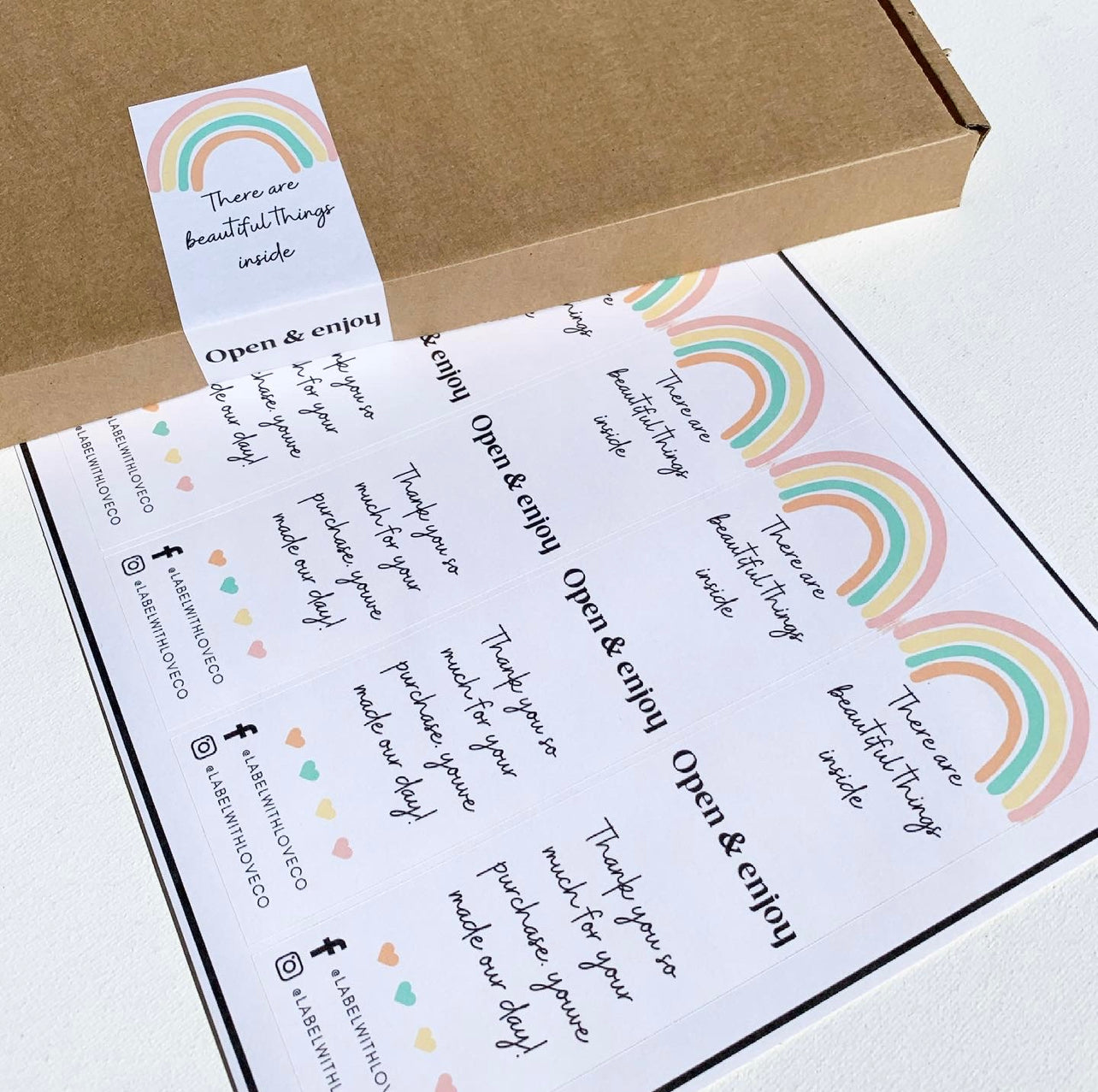 Rainbow Box Seal Sticker