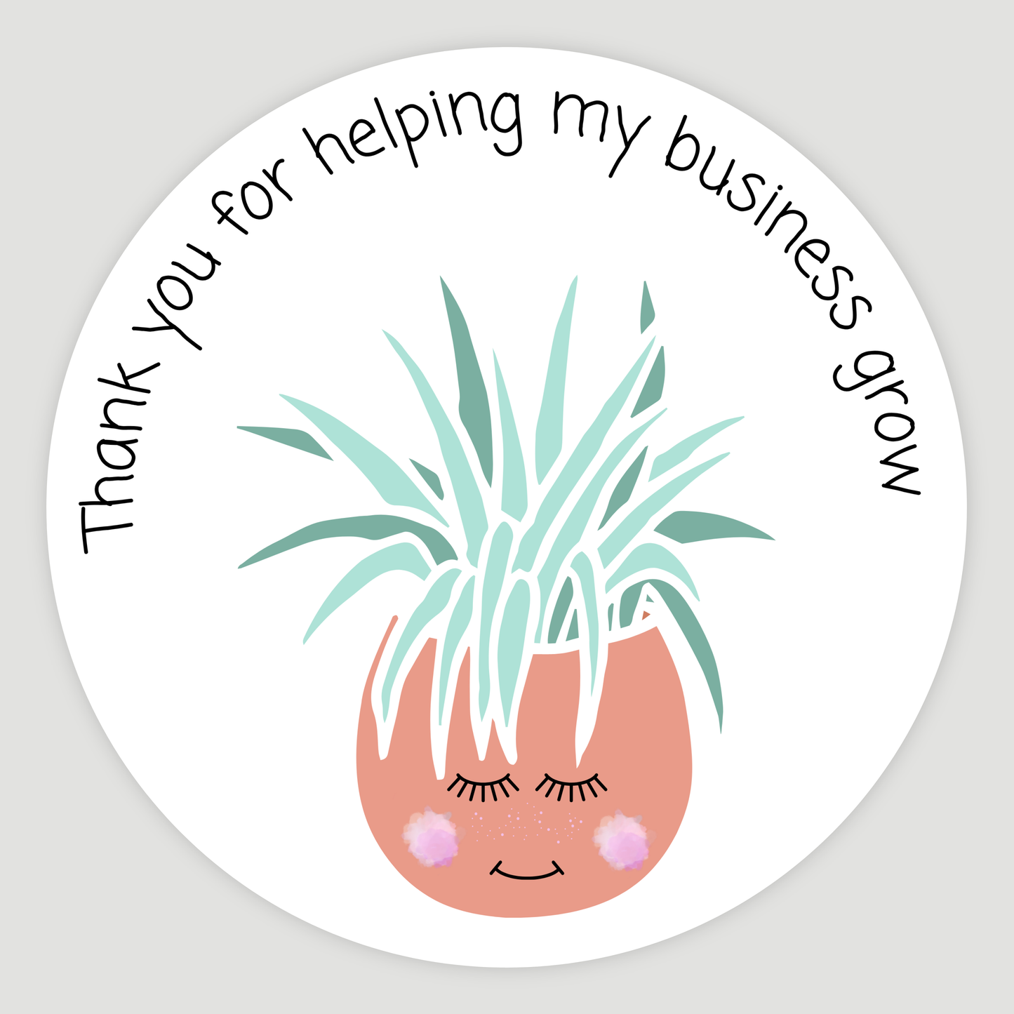 Thank You For Helping My Business Grow Stickers