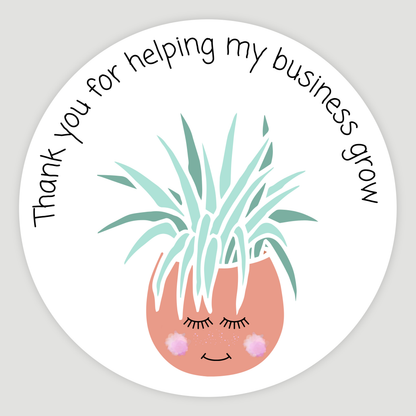 Thank You For Helping My Business Grow Stickers
