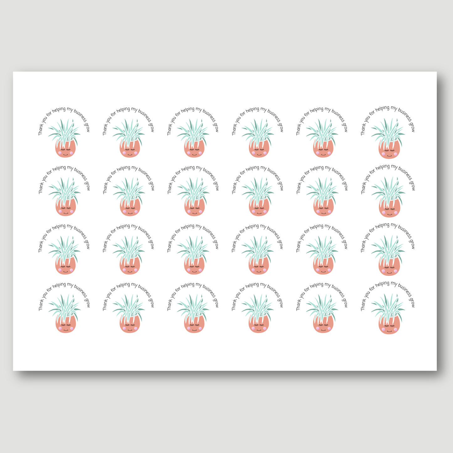 Thank You For Helping My Business Grow Stickers
