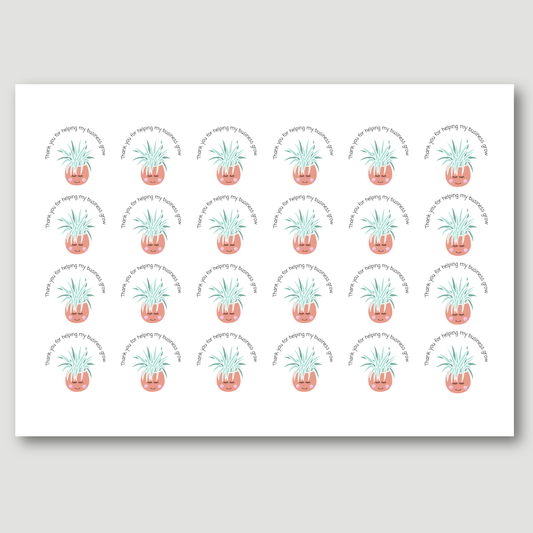 Thank You For Helping My Business Grow Stickers