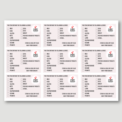 Bakers Allergy Sticker