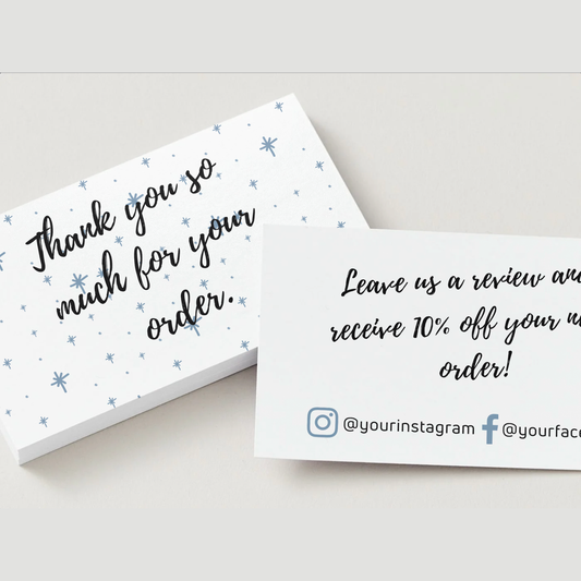 Star Design Thank You Cards