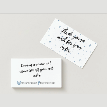 Star Design Thank You Cards