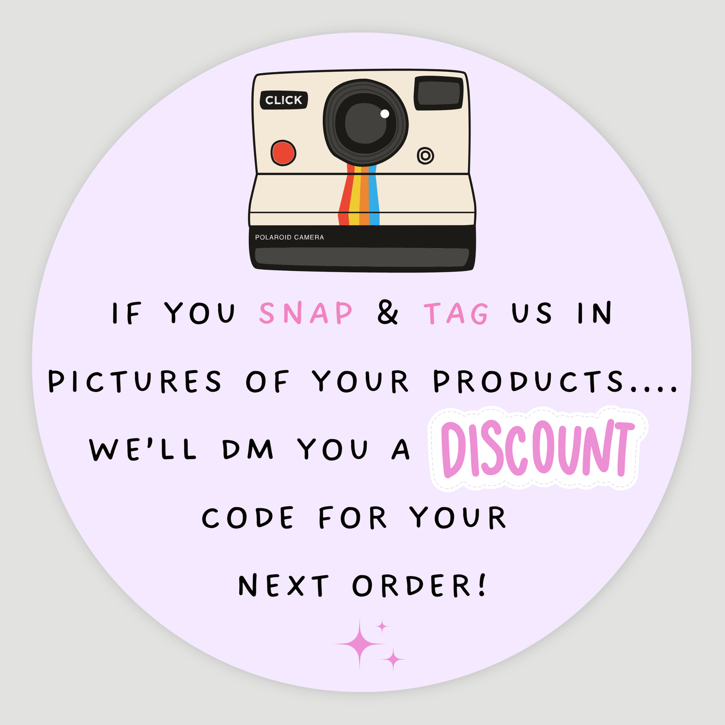 Snap & Tag Discount Stickers