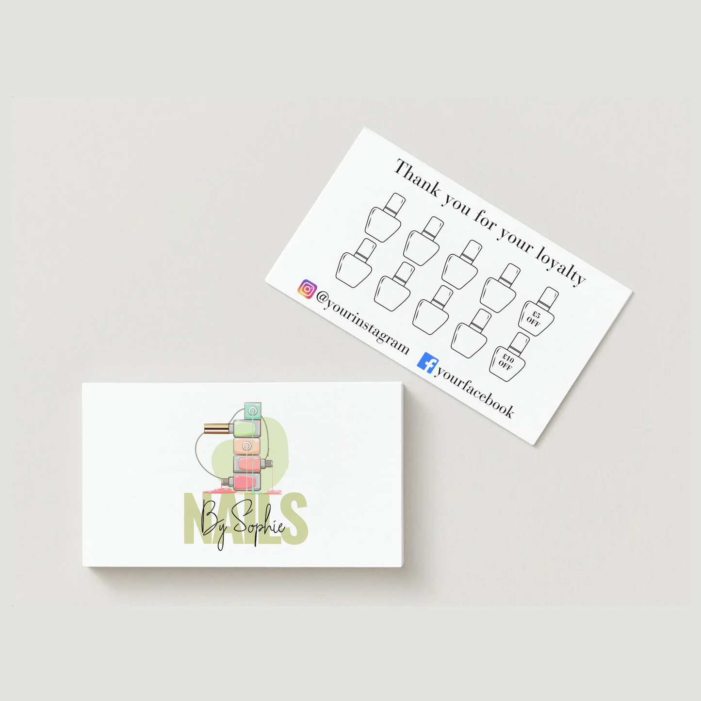 Nail Tech Loyalty Cards