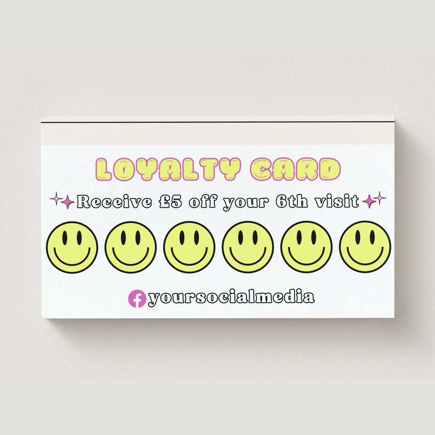 Smiley Face Loyalty Cards