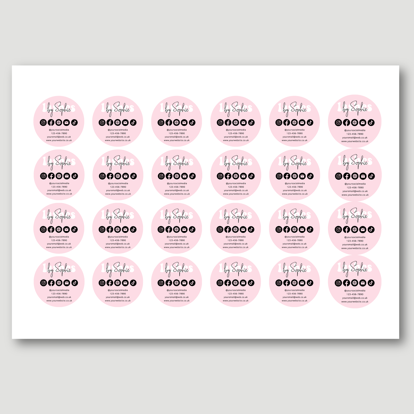 Contact Info Stickers