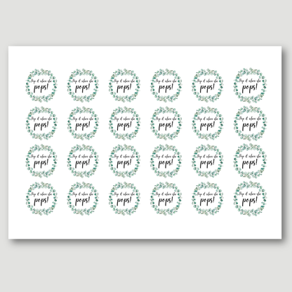 ‘Pop It When She Pops’ Baby Shower Sticker