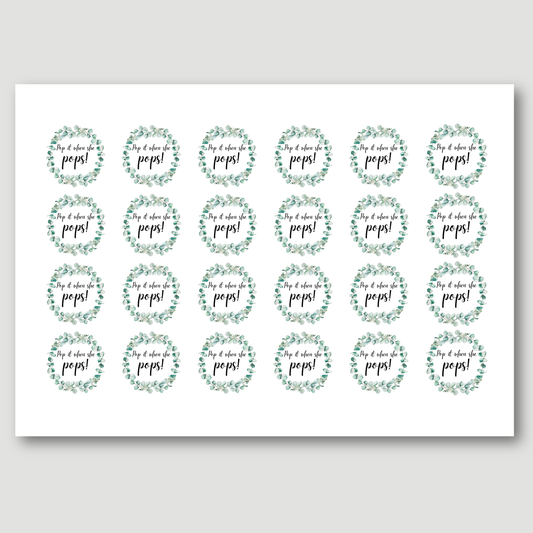 ‘Pop It When She Pops’ Baby Shower Sticker