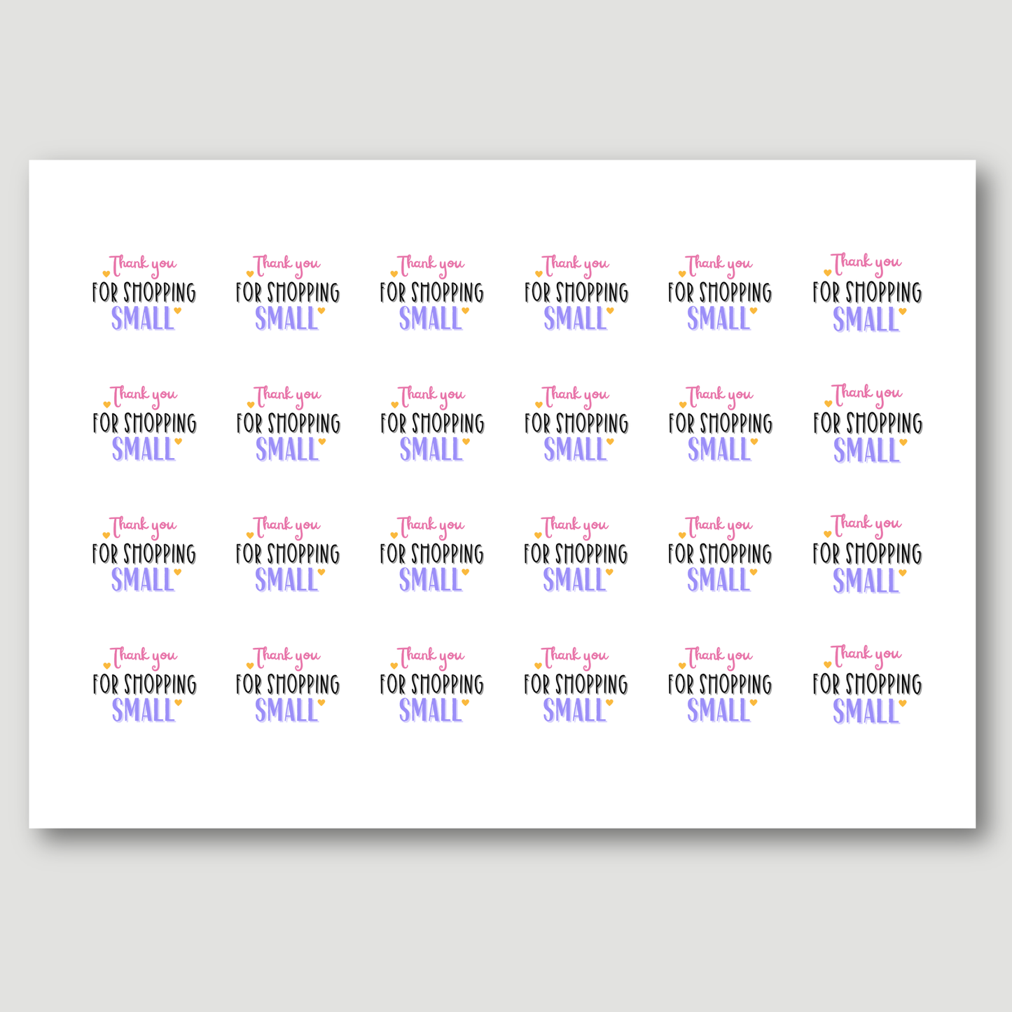 Thank You For Shopping Small Stickers