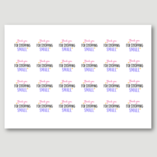 Thank You For Shopping Small Stickers
