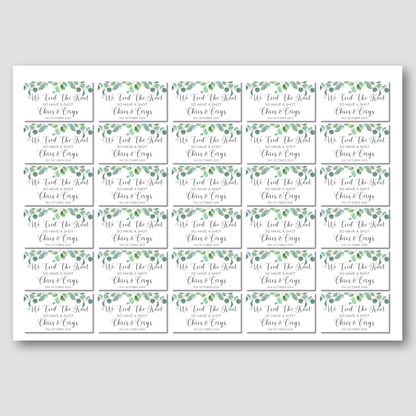 'We Tied The Knot So Have A Shot' Wedding Stickers