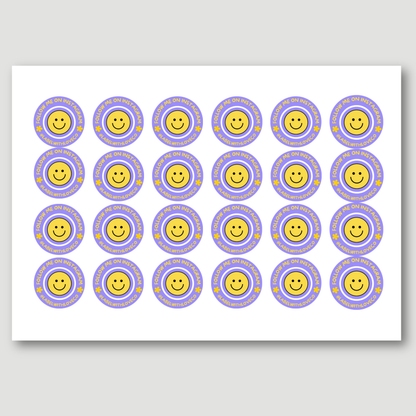 Follow Me On Socials Smiley Sticker