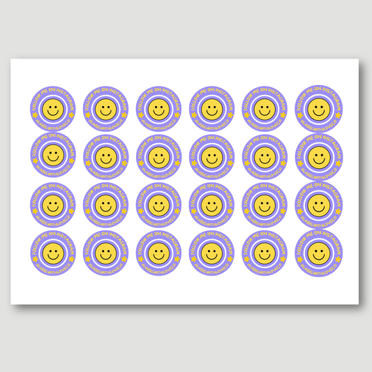 Follow Me On Socials Smiley Sticker