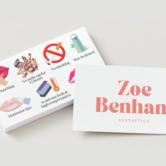 Lip Filler Aftercare Card