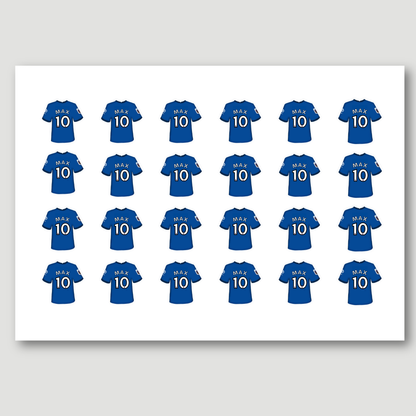 Personalised Football Shirt Stickers