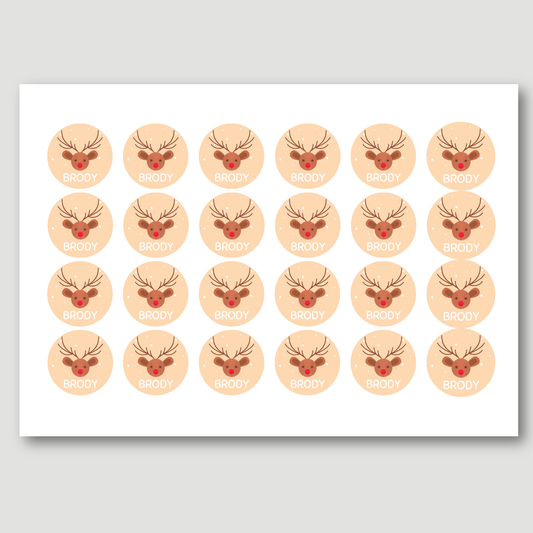 Personalised Name Christmas Stickers