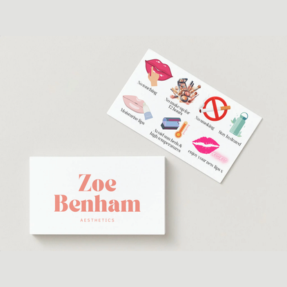 Lip Filler Aftercare Card