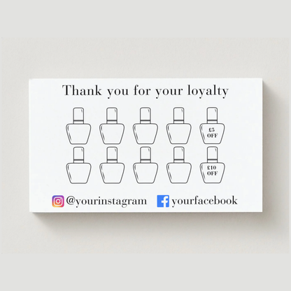 Nail Tech Loyalty Cards