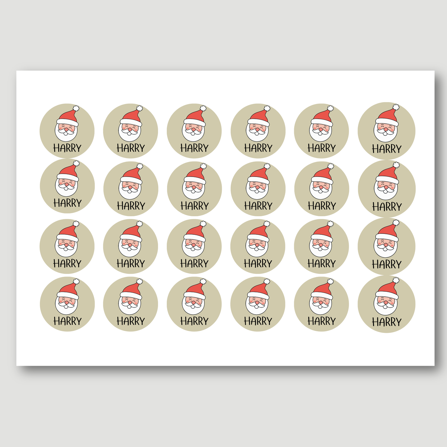 Personalised Name Christmas Stickers