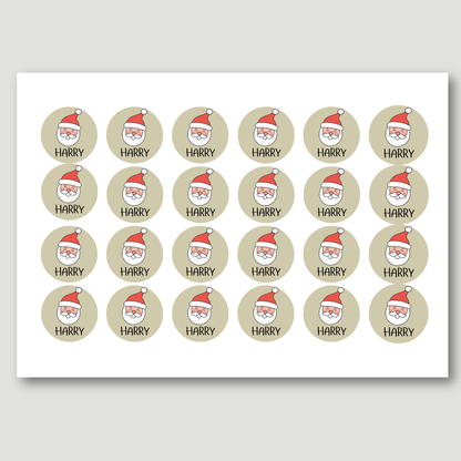 Personalised Name Christmas Stickers