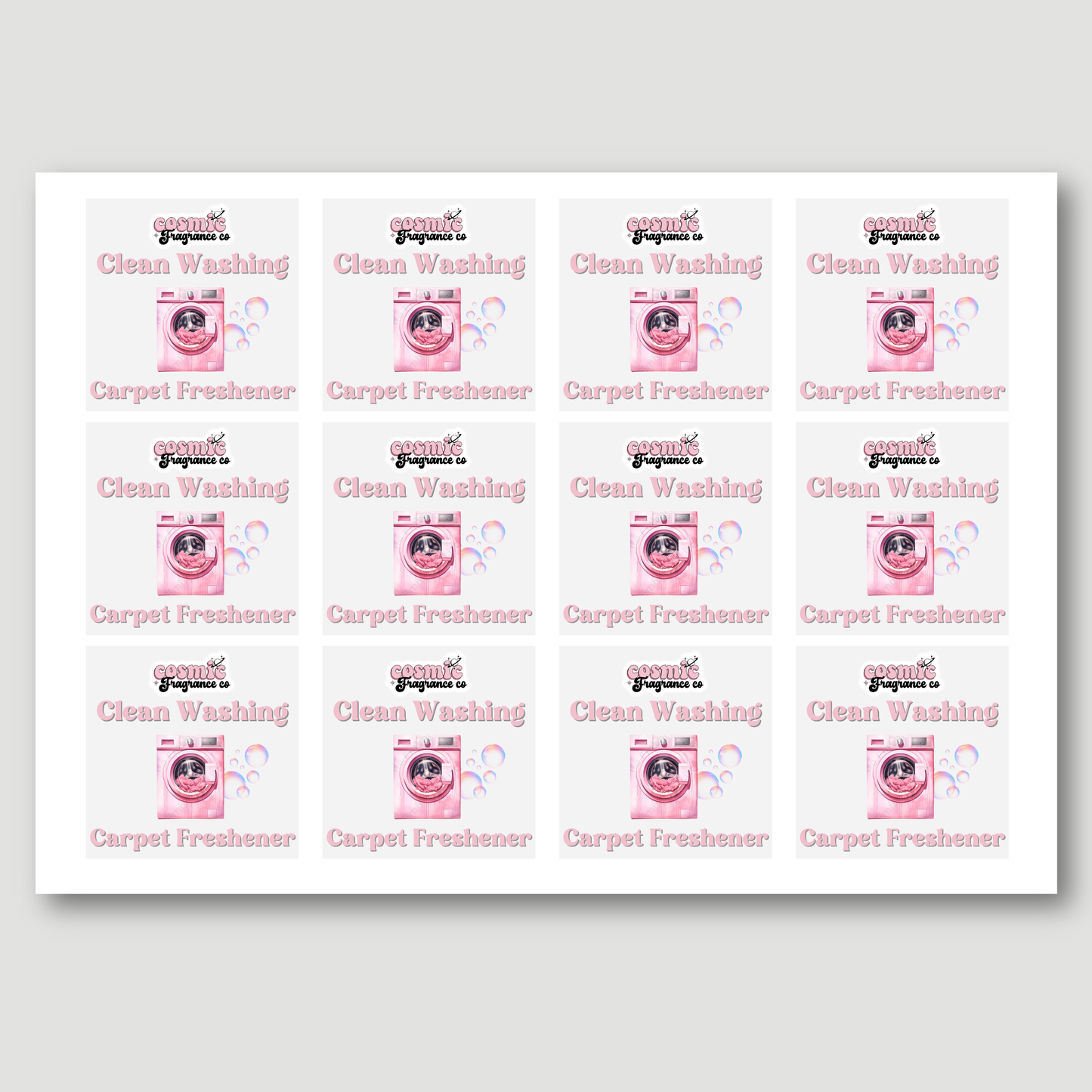 Carpet Freshener Packaging Labels