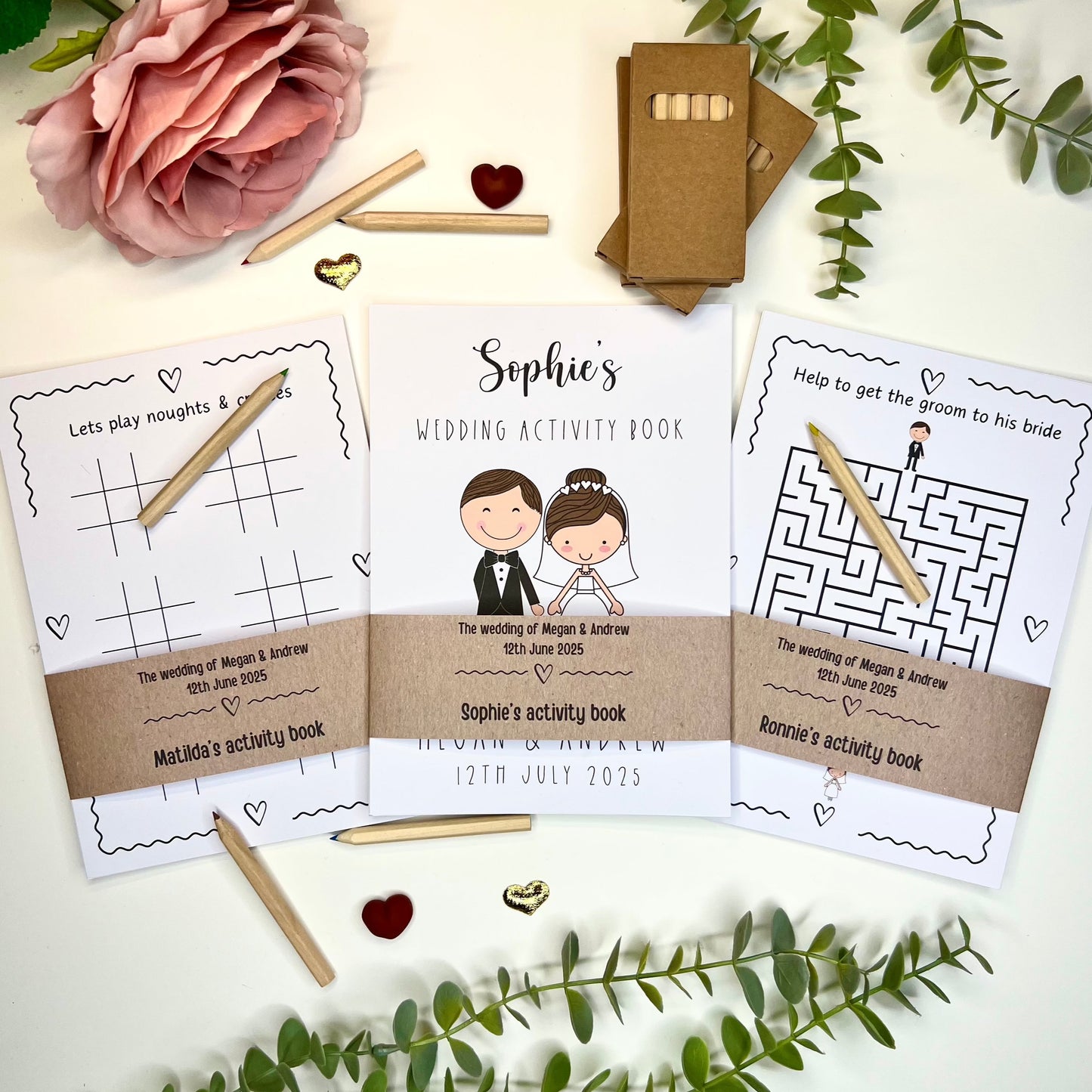 Wedding Activity Pack with Personalised Sleeve