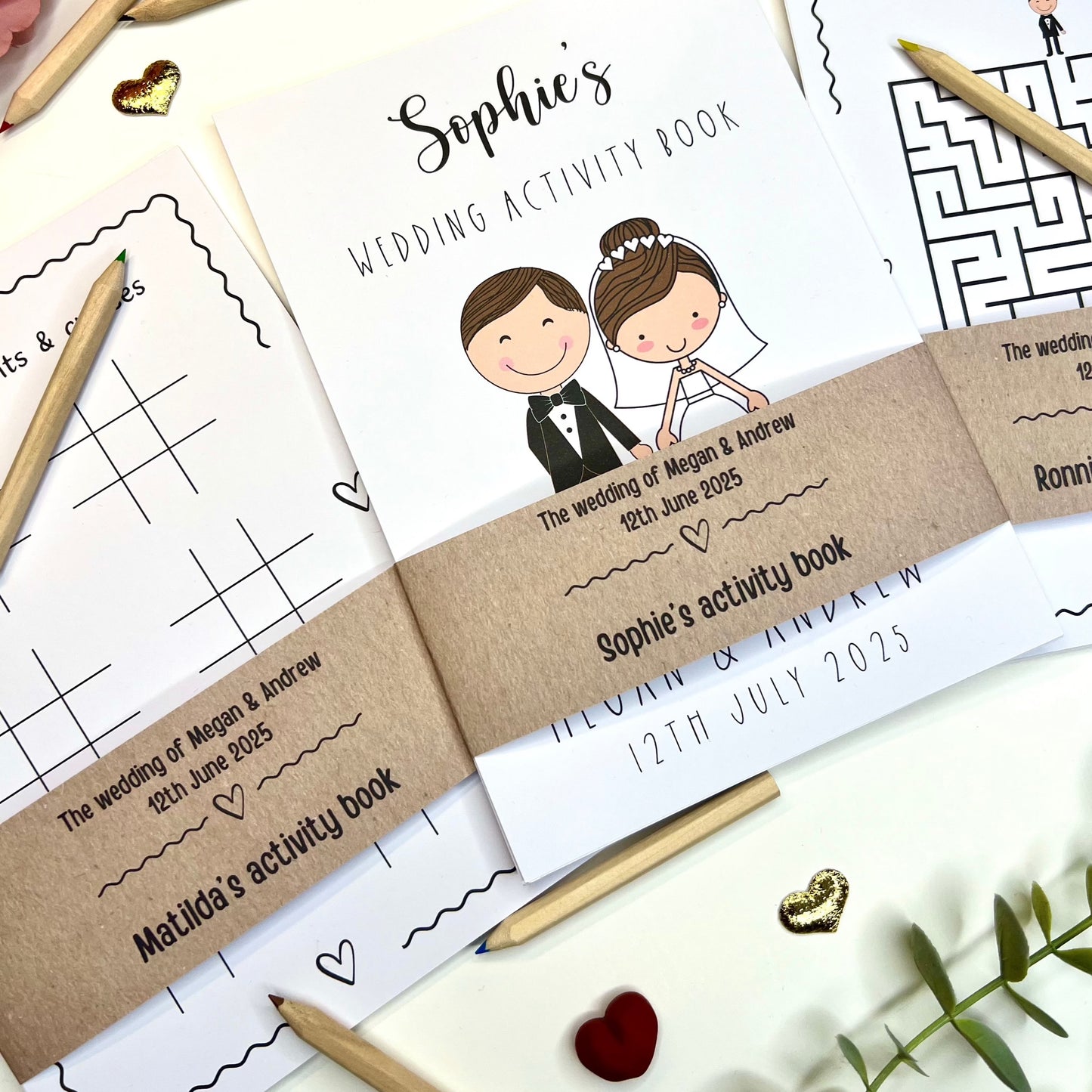 Wedding Activity Pack with Personalised Sleeve