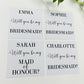 Personalised wedding candle label