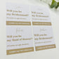 Personalised nude colour block wedding candle label