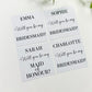 Personalised wedding candle label