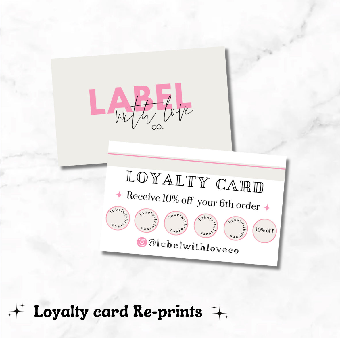 Double Sided Loyalty Card Re-Print