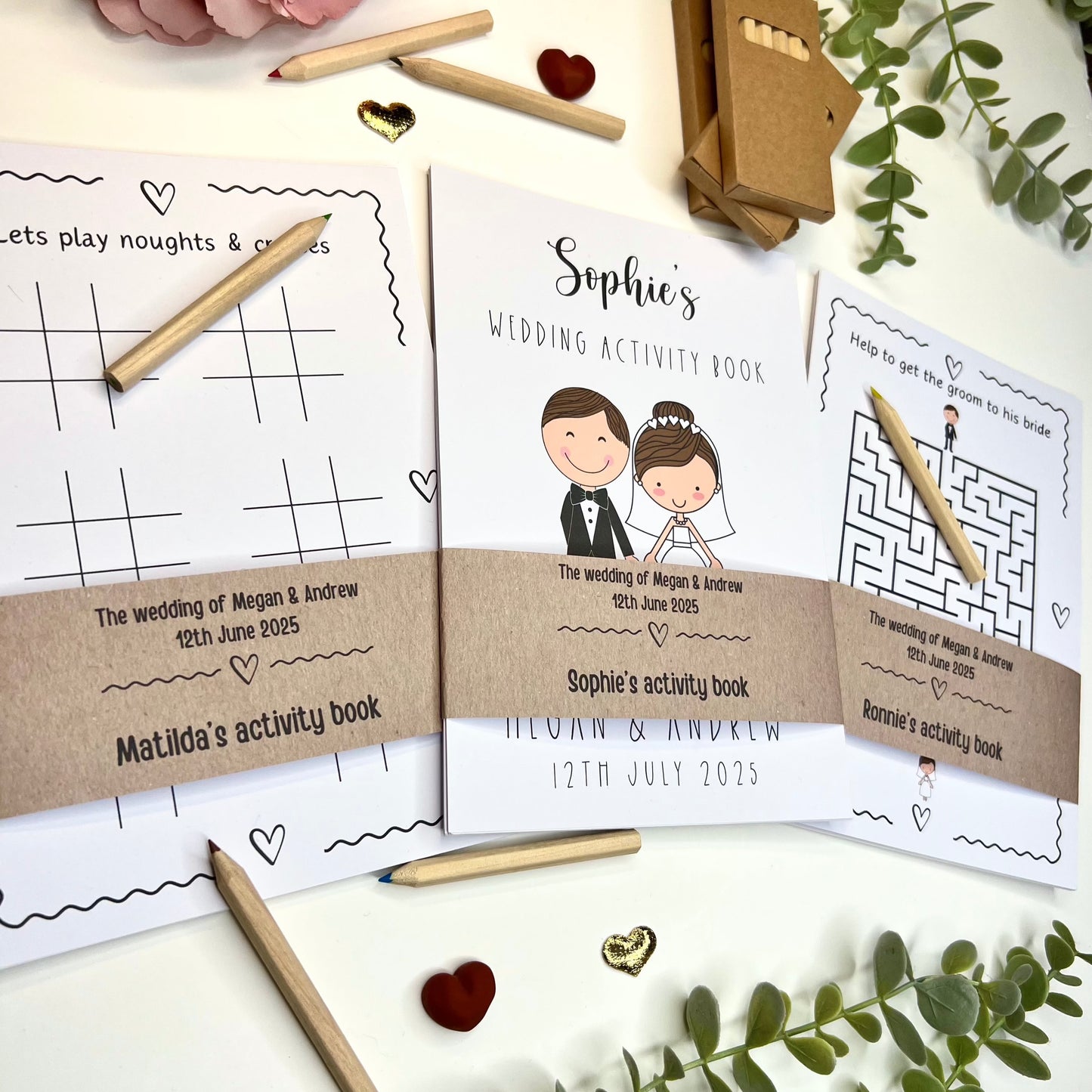 Wedding Activity Pack with Personalised Sleeve