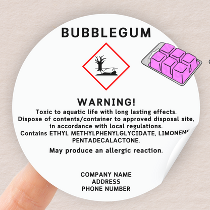 Wax Melt & Candle CLP Labels