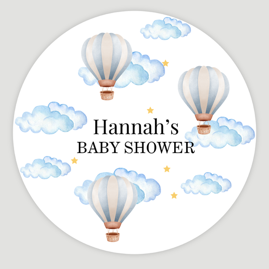 In The Sky Baby Shower Stickers
