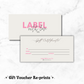 Gift Voucher Re-Print