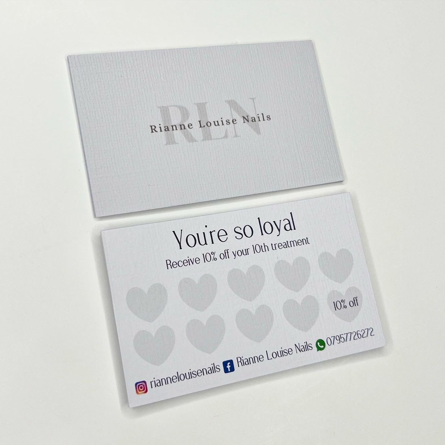 Cute Heart Style Loyalty Cards