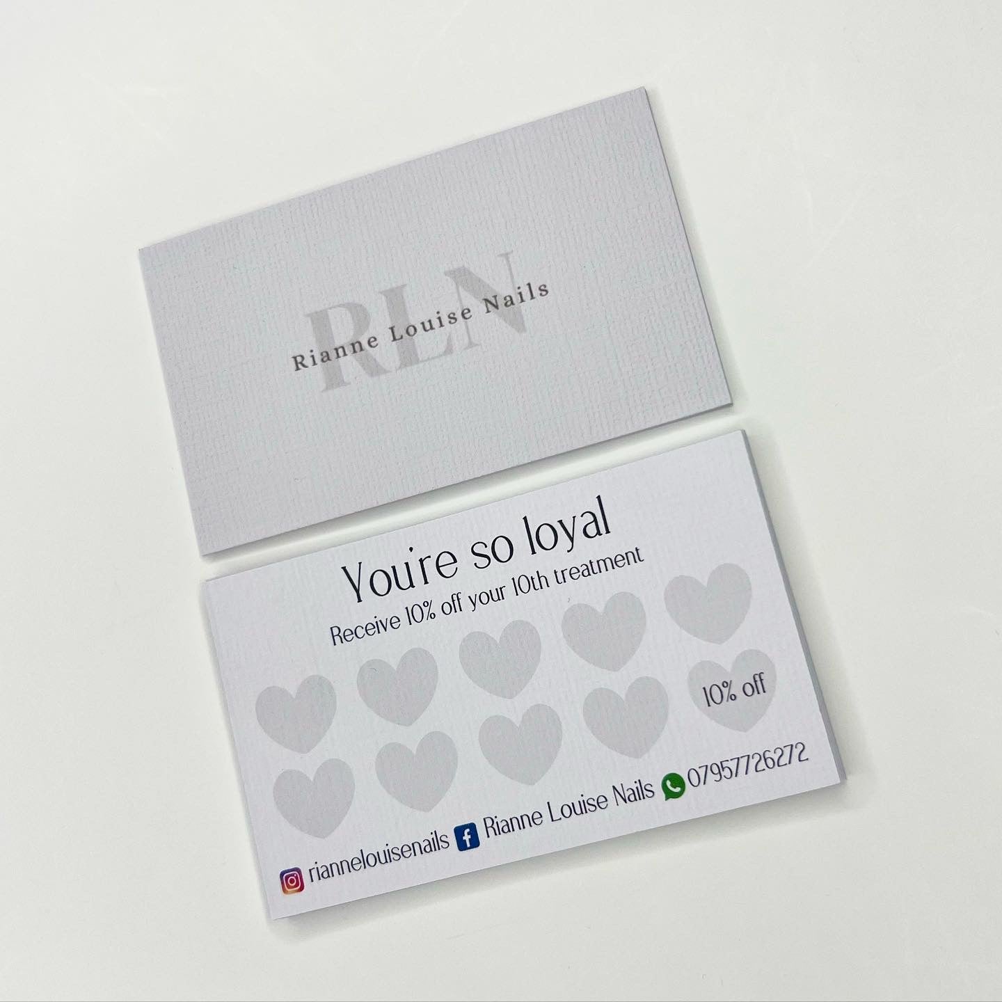 Cute Heart Style Loyalty Cards