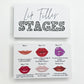 Lip Filler Stages Aftercare Card