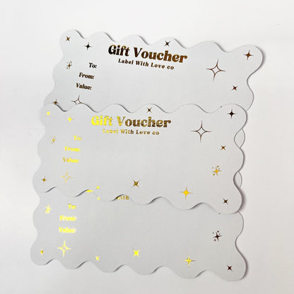 Wavy Foil Print Gift Vouchers