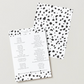 Customisable Dalmatian print A5 price lists